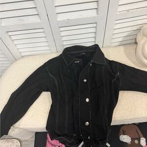 Fashion Nova Black Jean Dress